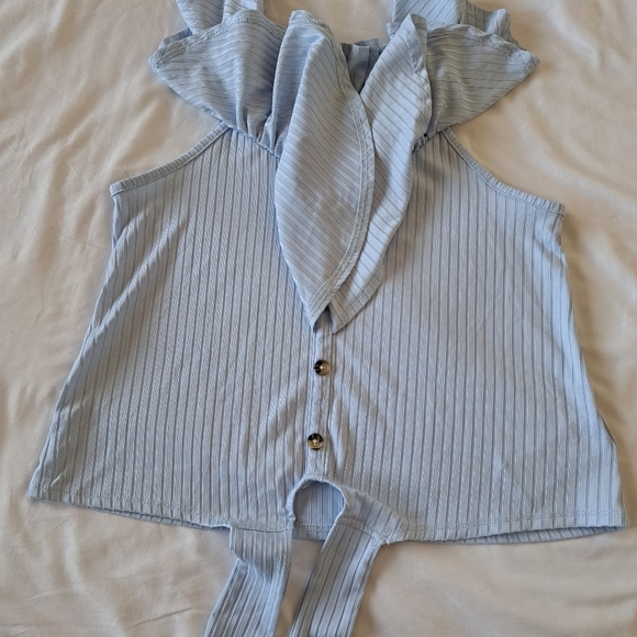 Justice girls size 12 cropped top light blue - Picture 5 of 6